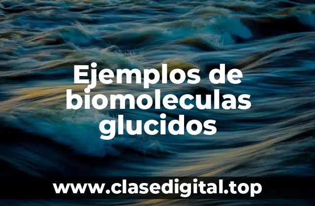Ejemplos de biomoleculas glucidos