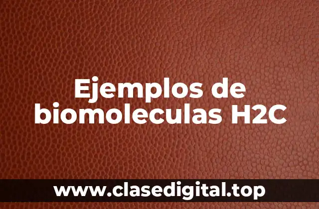 Ejemplos de biomoleculas H2C