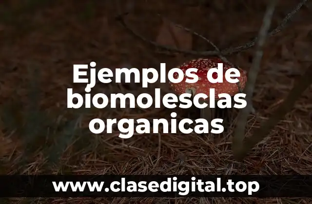 Ejemplos de biomolesclas organicas