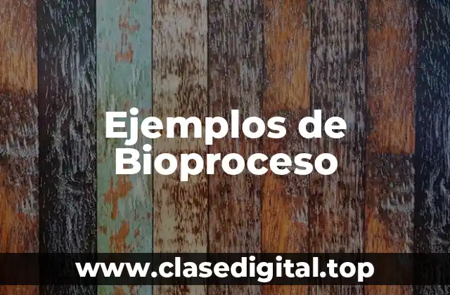 Ejemplos de Bioproceso