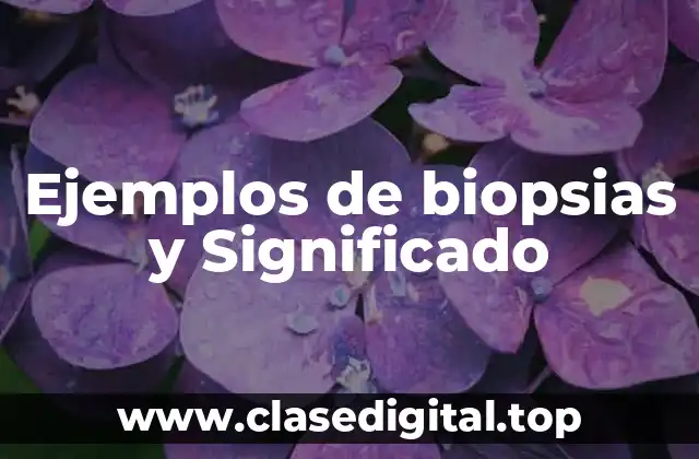 Ejemplos de biopsias y Significado