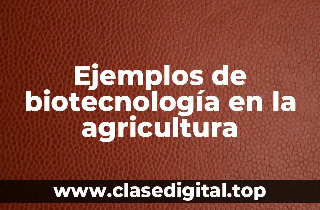Ejemplos de biotecnología en la agricultura