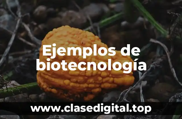 Ejemplos de biotecnología