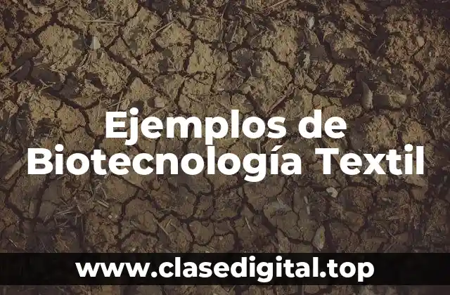 Ejemplos de Biotecnología Textil