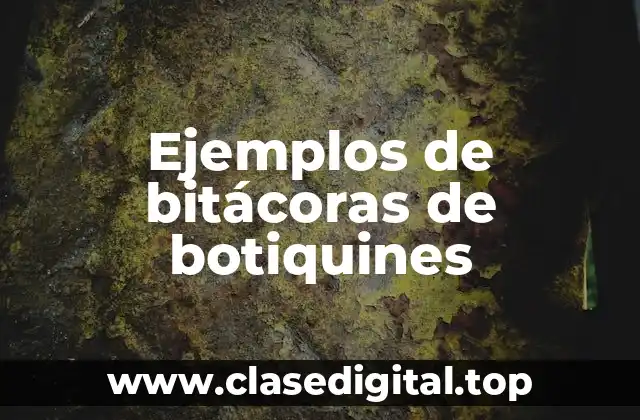 Ejemplos de bitácoras de botiquines