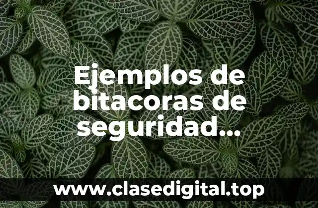 Ejemplos de bitacoras de seguridad informática