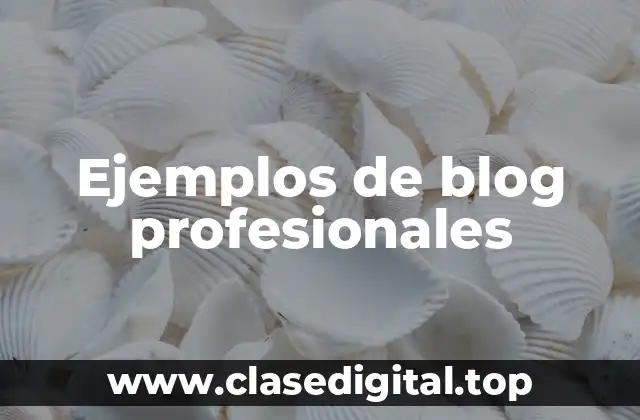 Ejemplos de blog profesionales