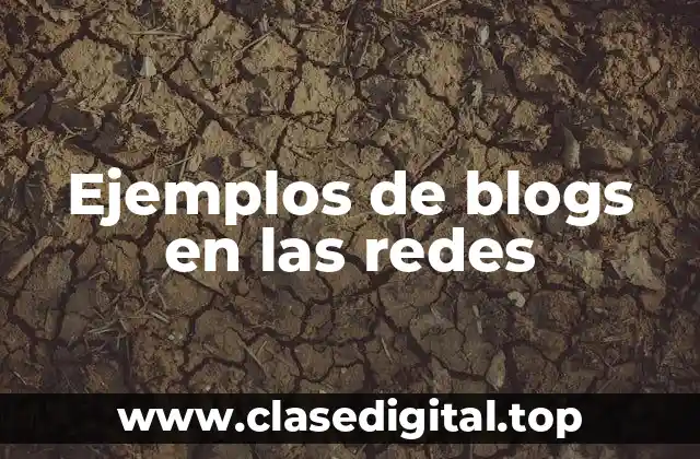 Ejemplos de blogs en las redes