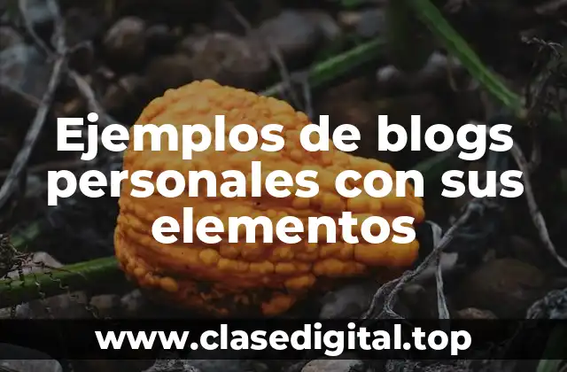 Ejemplos de blogs personales con sus elementos