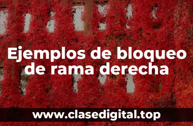 Ejemplos de bloqueo de rama derecha