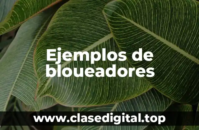 Ejemplos de bloueadores