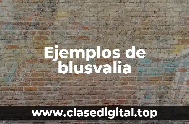 Ejemplos de blusvalia