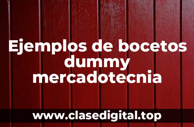 Ejemplos de bocetos dummy mercadotecnia