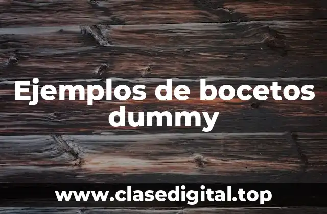 Ejemplos de bocetos dummy