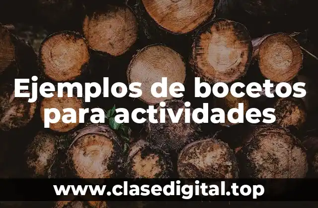 Ejemplos de bocetos para actividades