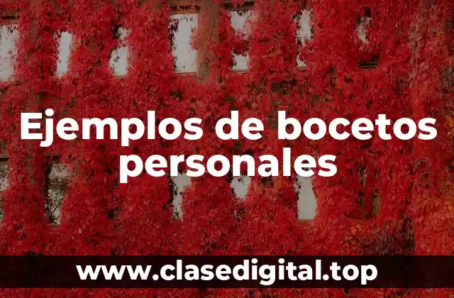 Ejemplos de bocetos personales