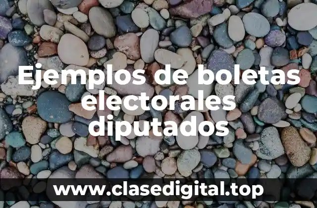 Ejemplos de boletas electorales diputados