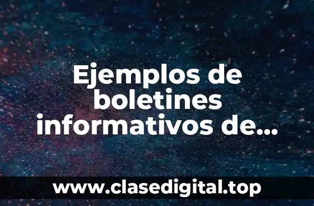 Ejemplos de boletines informativos de seguridad