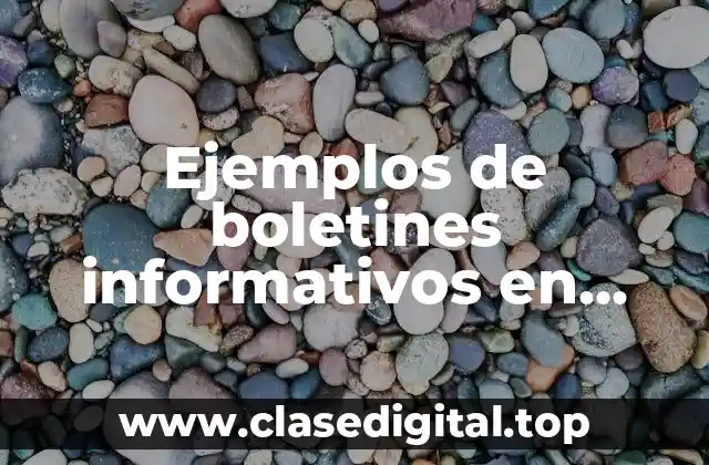 Ejemplos de boletines informativos en publisher