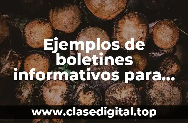 Ejemplos de boletines informativos para poder cuidarnos