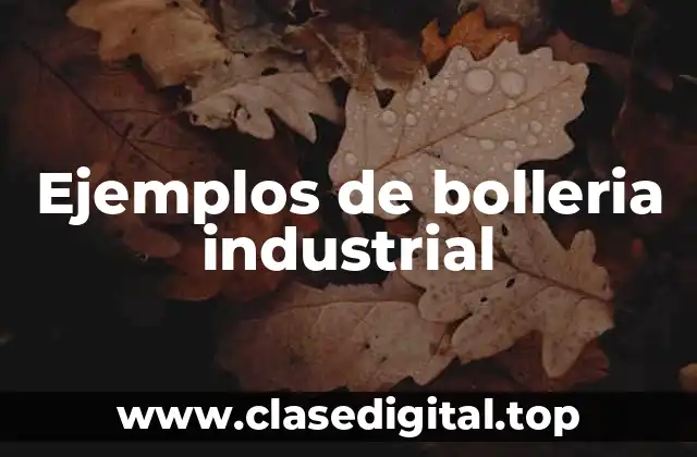 Ejemplos de bolleria industrial