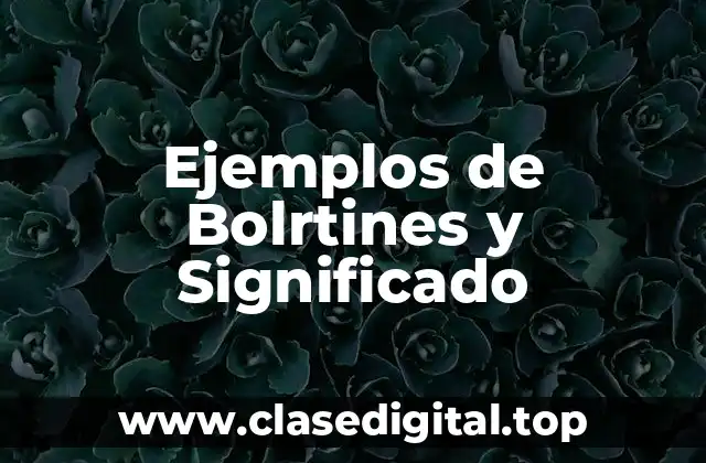 Ejemplos de Bolrtines y Significado