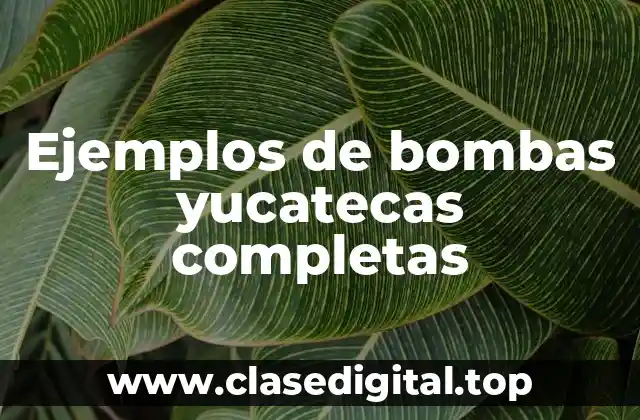 Ejemplos de bombas yucatecas completas