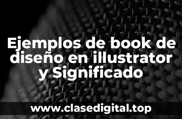 Ejemplos de book de diseño en illustrator y Significado