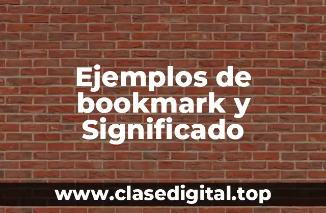 Ejemplos de bookmark
