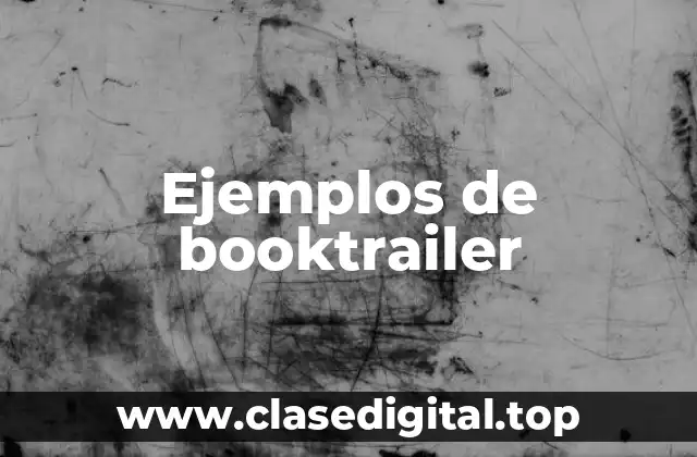 Ejemplos de booktrailer
