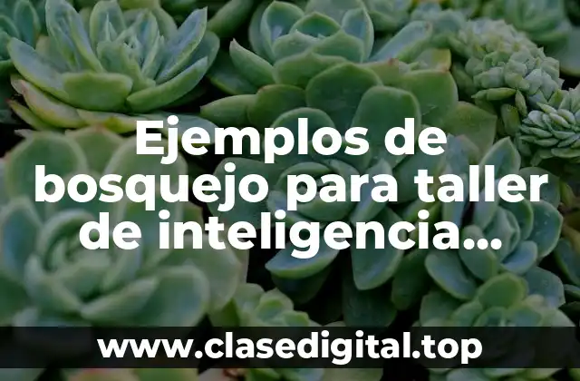 Ejemplos de bosquejo para taller de inteligencia emocional