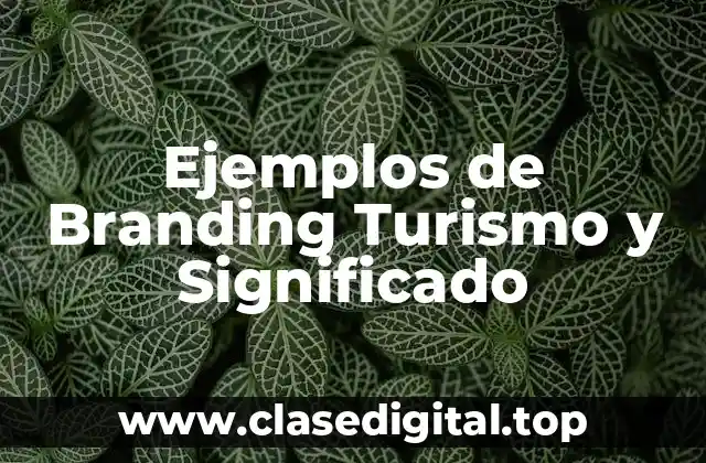 Ejemplos de Branding Turismo y Significado