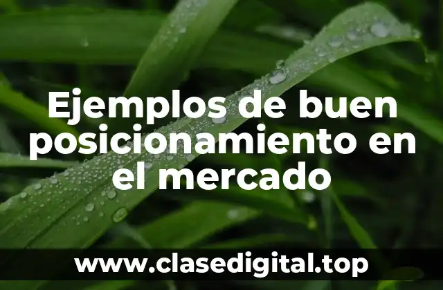 Ejemplos de buen posicionamiento en el mercado