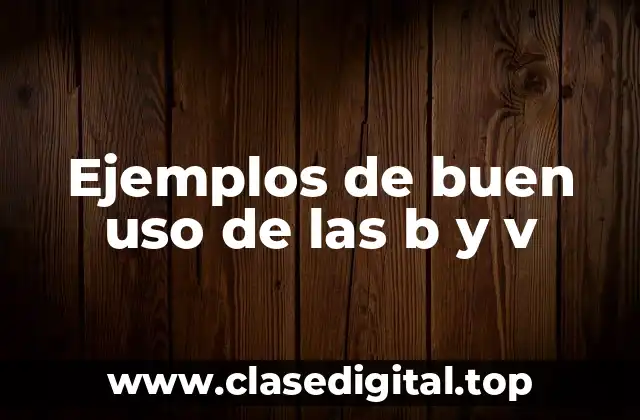 Ejemplos de buen uso de las b y v