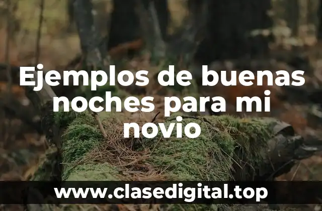 Ejemplos de buenas noches para mi novio