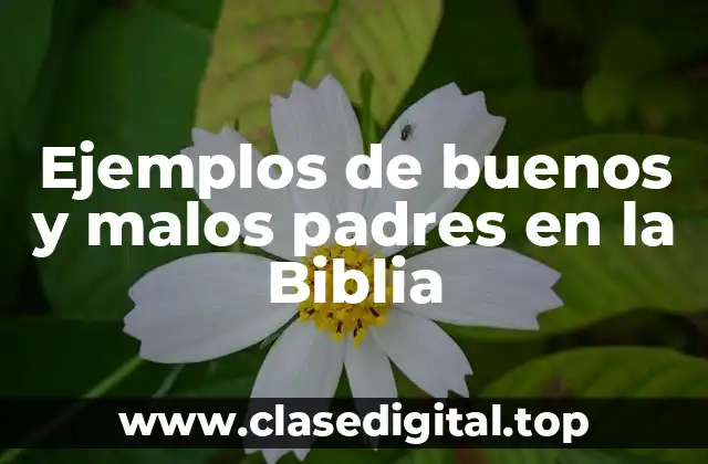 Ejemplos de buenos y malos padres en la Biblia