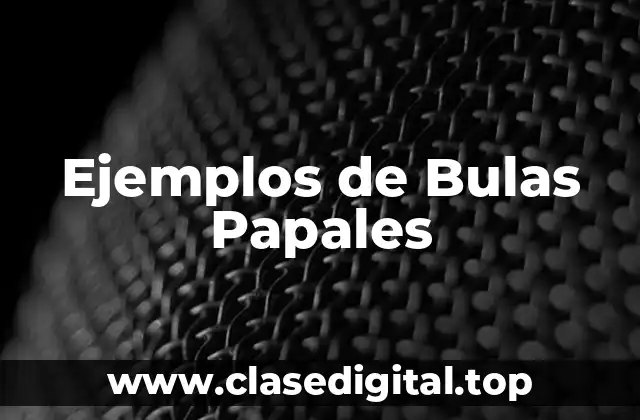 Ejemplos de Bulas Papales