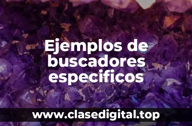 Ejemplos de buscadores especificos
