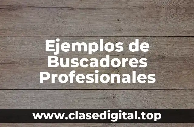 Ejemplos de Buscadores Profesionales