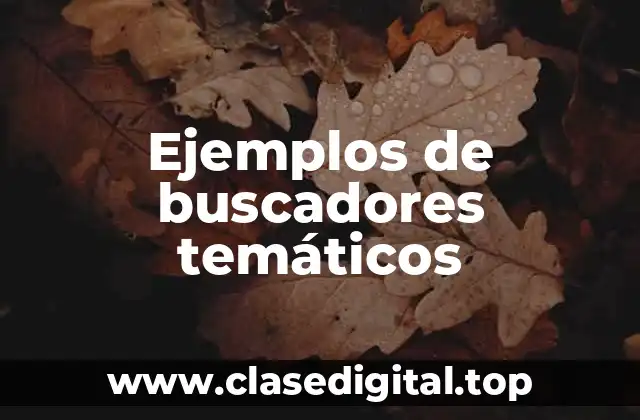 Ejemplos de buscadores temáticos