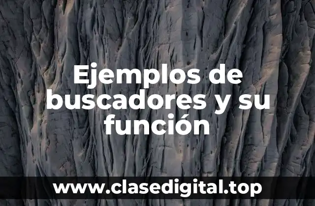 Ejemplos de buscadores y su función