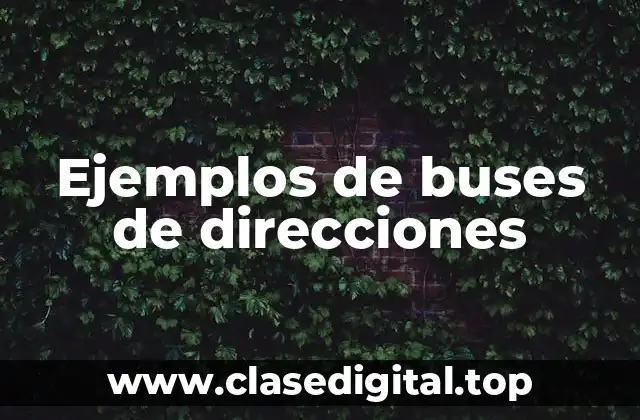 Ejemplos de buses de direcciones