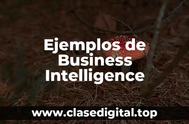 Ejemplos de Business Intelligence