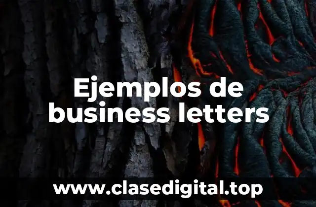 Ejemplos de business letters