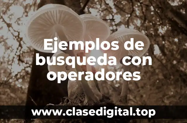 Ejemplos de busqueda con operadores