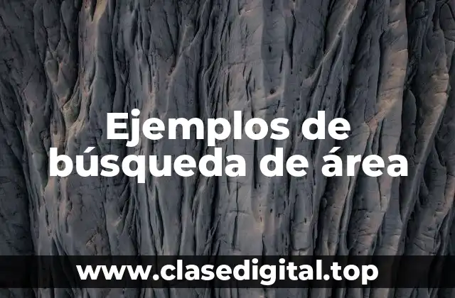 Ejemplos de búsqueda de área