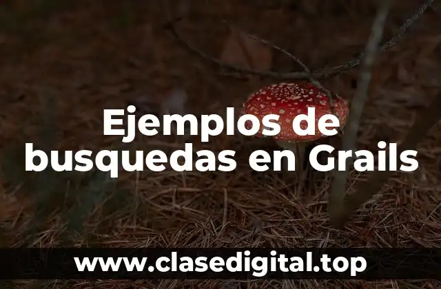 Ejemplos de busquedas en Grails