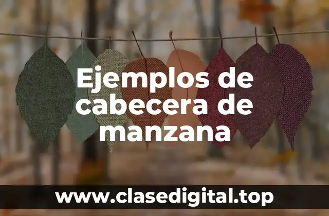Ejemplos de cabecera de manzana