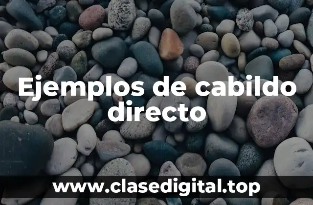 Ejemplos de cabildo directo