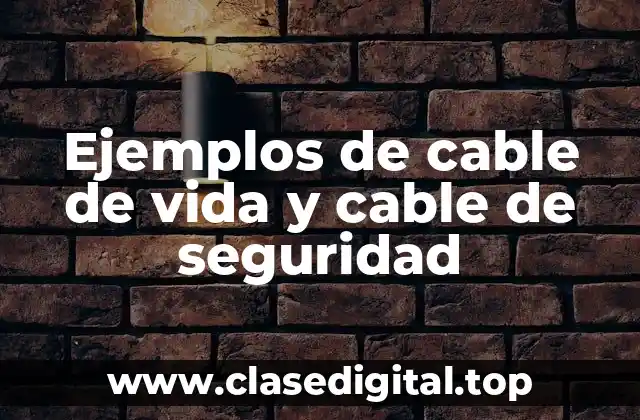 Ejemplos de cable de vida y cable de seguridad